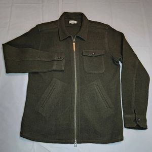 TAYLOR STITCH THE COIT JACKET OLIVE GREEN WAFFLE WEAVE FULL ZIP MENS SIZE XXL 46